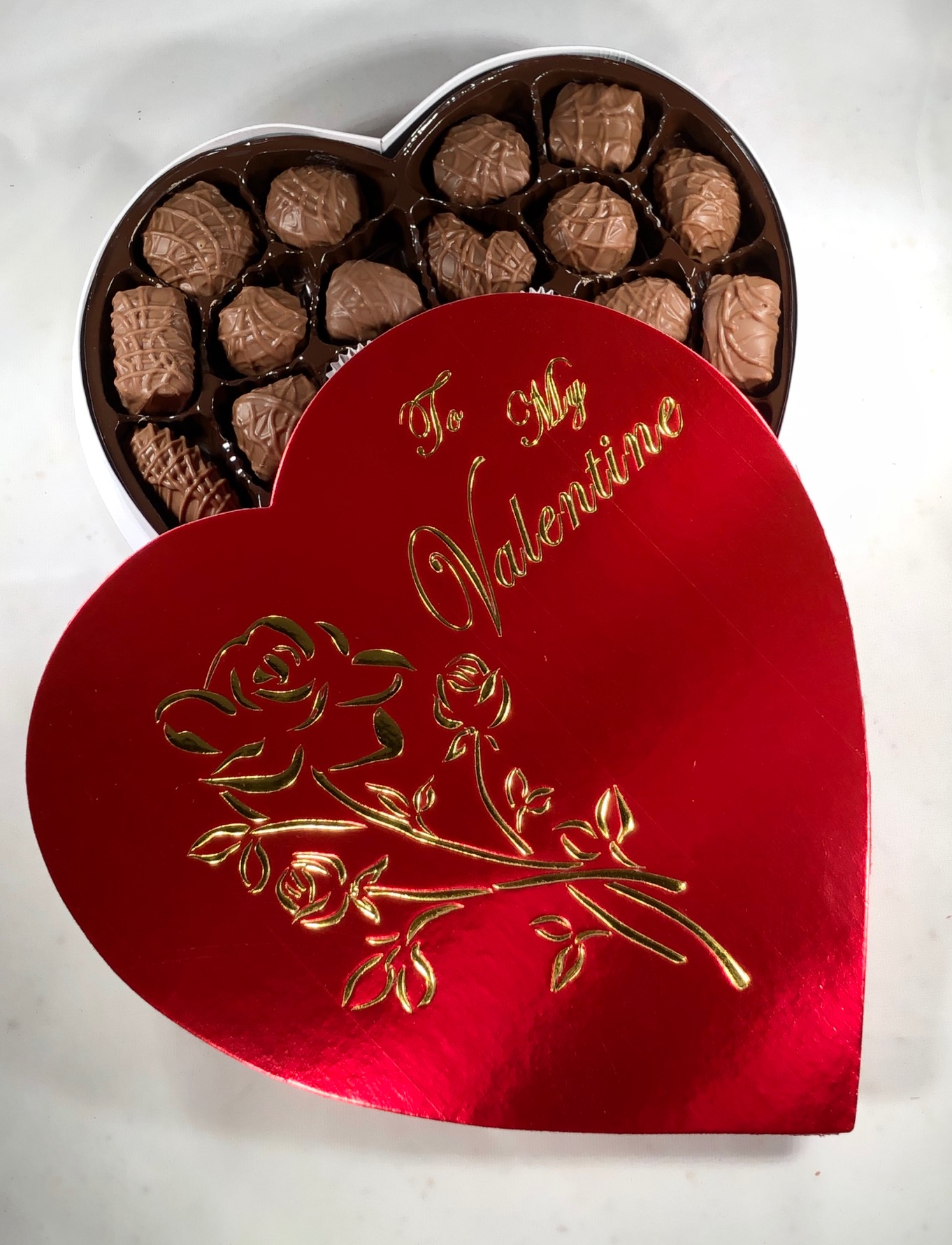 Heart Shaped Box Of Chocolates Stock Photo - Download Image Now